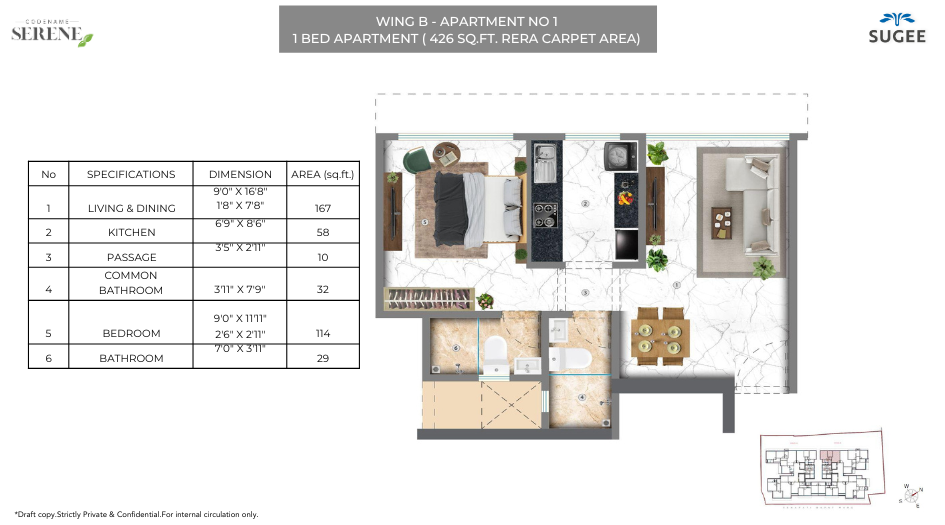 Sugee-Serene-Floor-Plan-Wing-B-1-BHK-426-Sqft